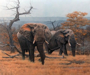 Elephant Painting - savanna elephants